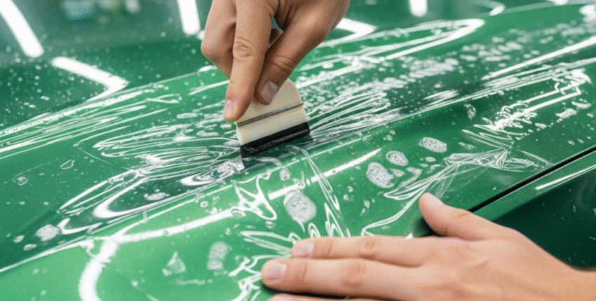 Car Protection Films installation on a car exterior in Egypt